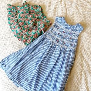 Mini Boden Dress Skirt Bundle Floral Tiered Smocking